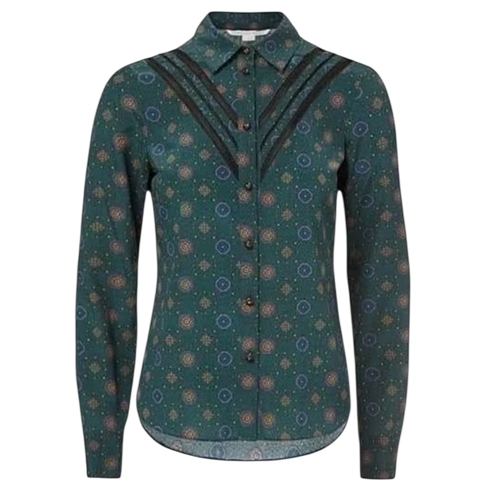 Veronica Beard Rowena‎ Long Sleeve Silk Button Up Blouse Size 8